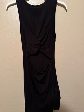 Amazon Black Backless Twist-Front Dress